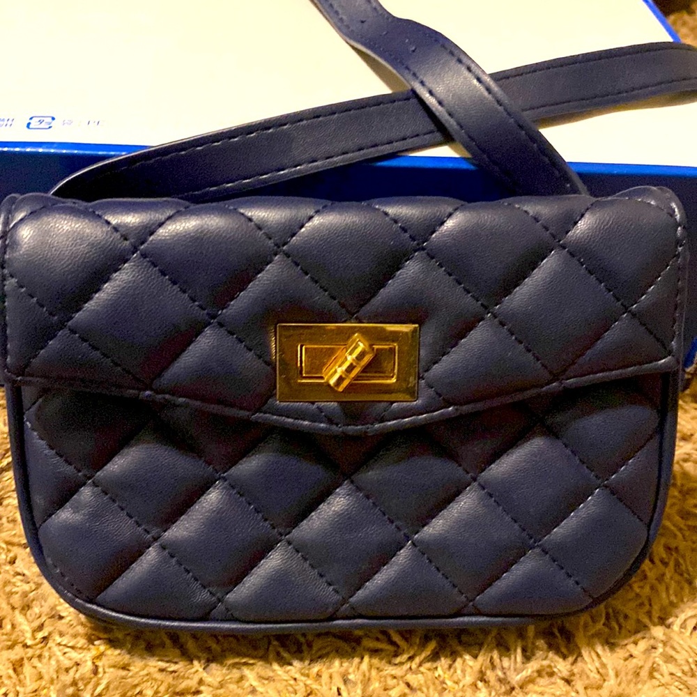 Navy blue waist belt bag